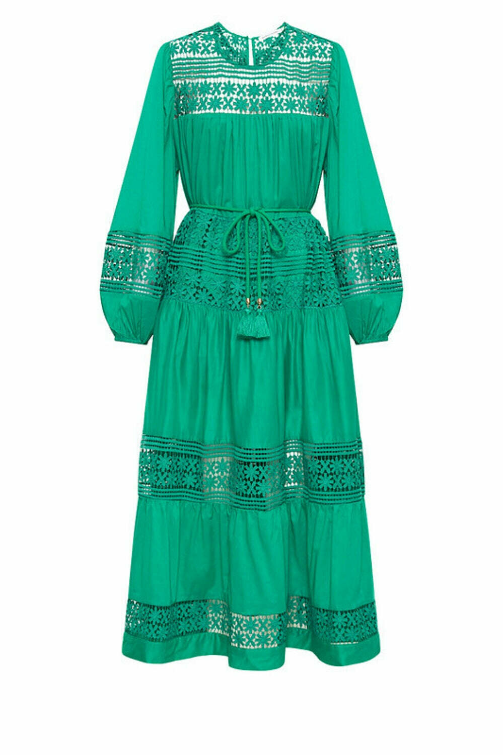  Lace Insert Maxi Dress | Emerald Green | AU 10 | BNWT