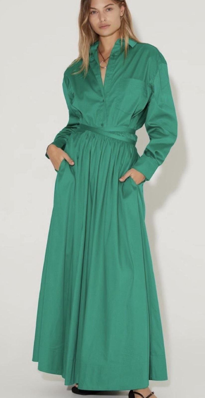 Miriam Maxi Wrap Skirt | Jade Green | XS | BNWT