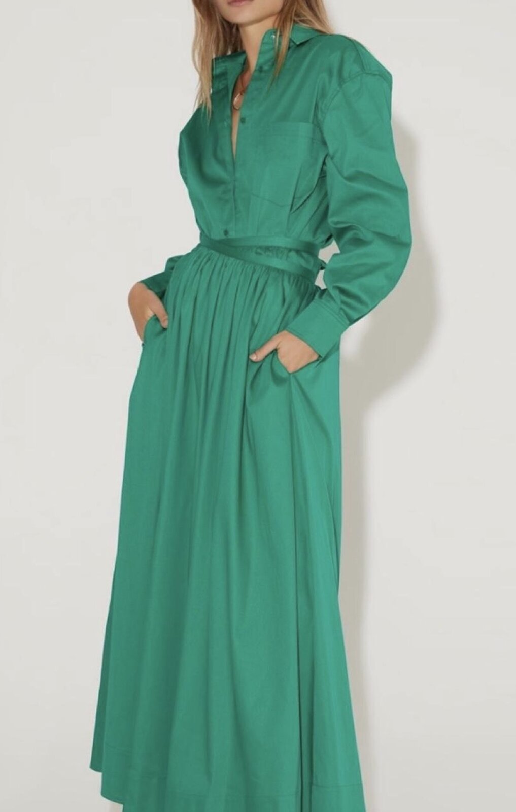 Miriam Maxi Wrap Skirt | Jade Green | XS | BNWT
