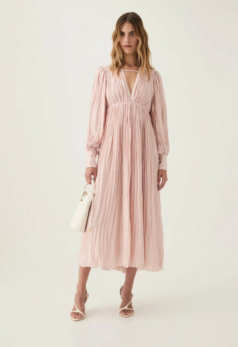 - Catalyst Pleated Pale Pink Dress Sz 10