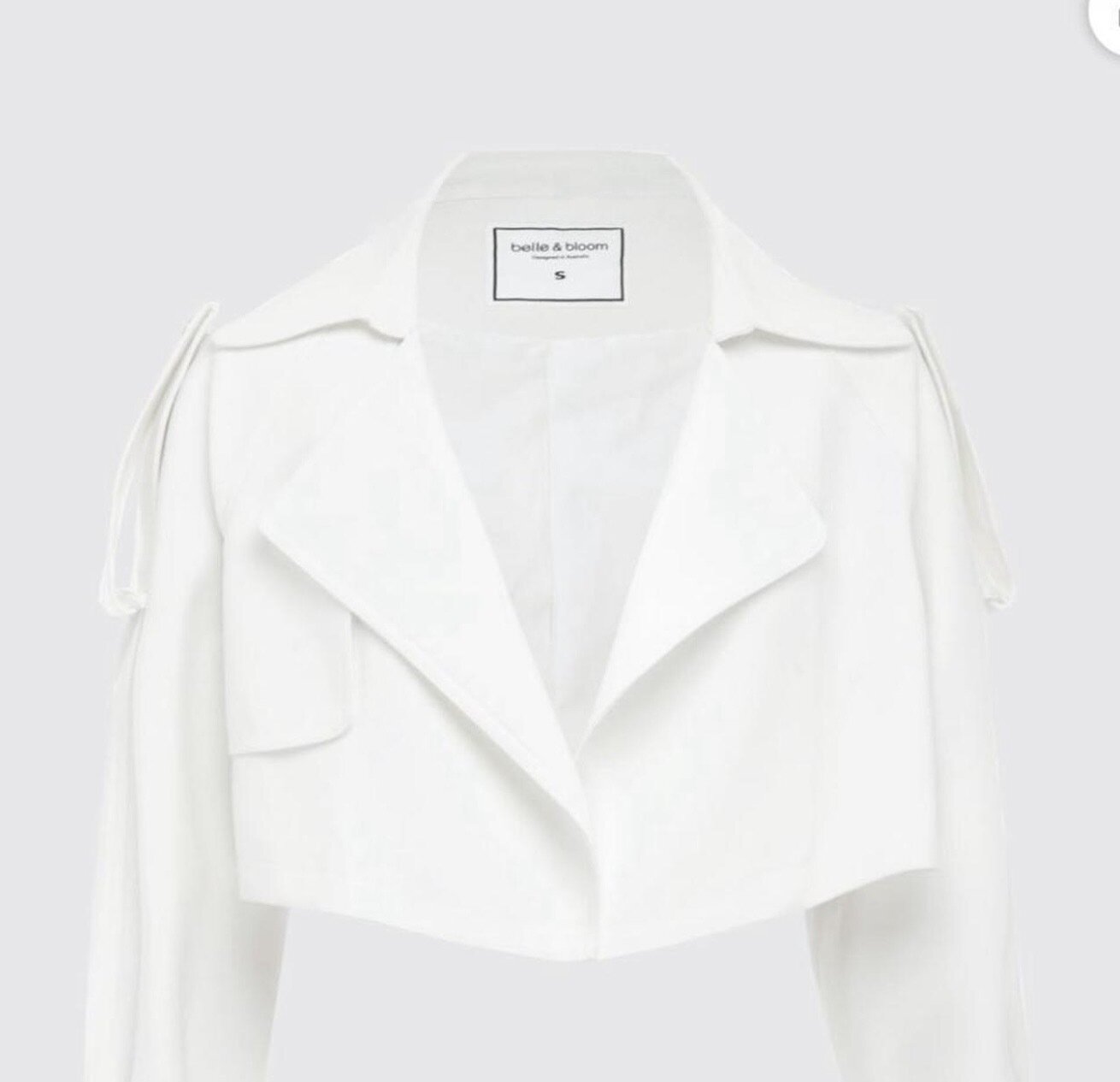 Manhattan Cropped Trench Coat – Ivory | BNWT | Size M |