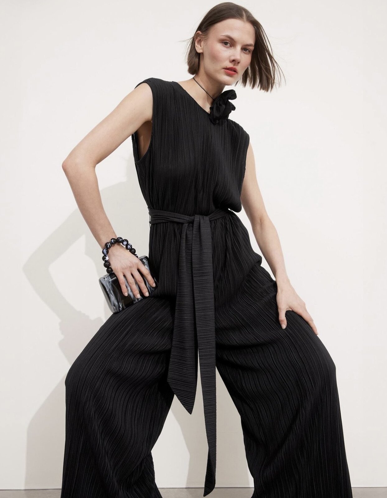 Pleated Palazzo Jumpsuit | S | New without tags