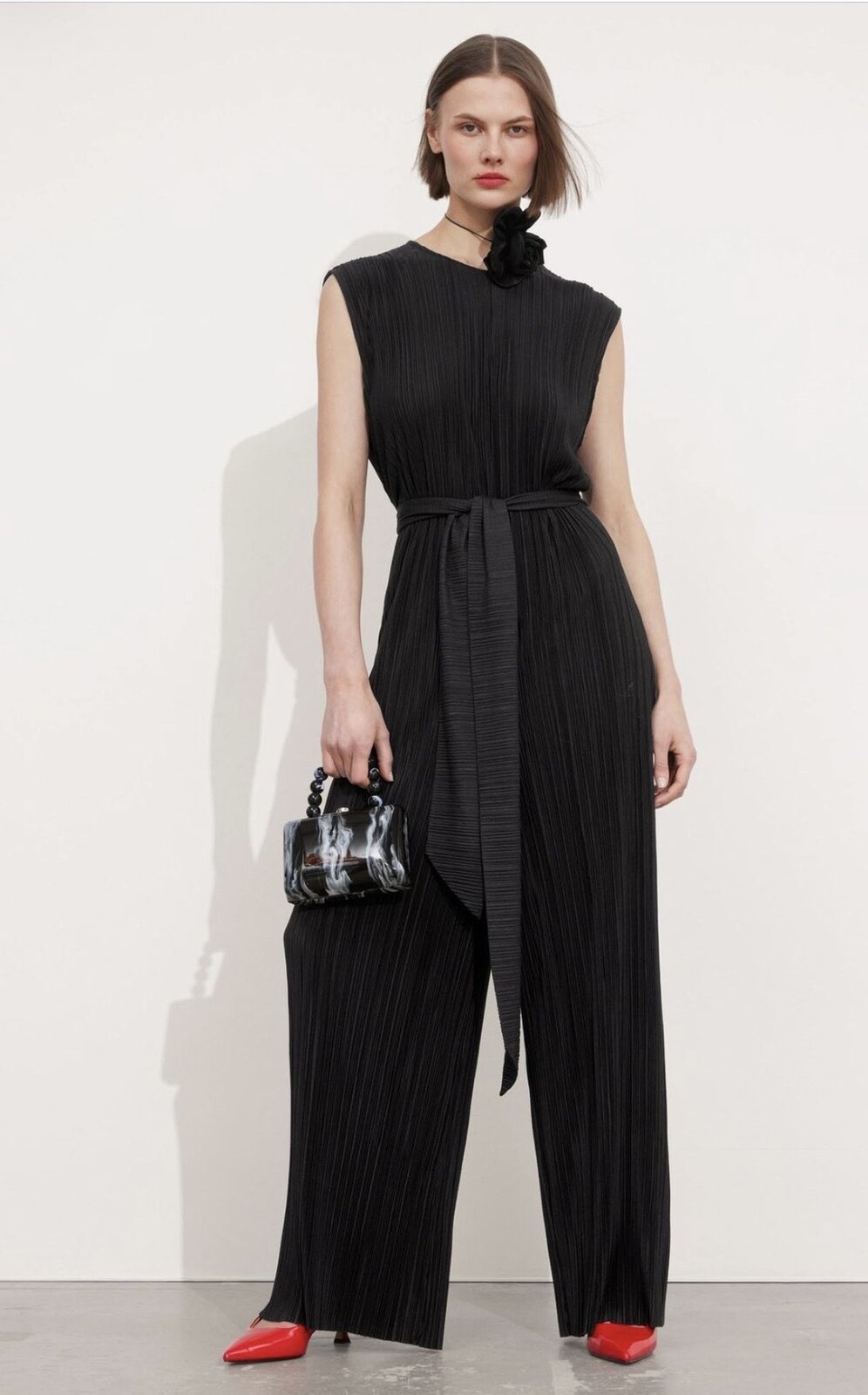 Pleated Palazzo Jumpsuit | S | New without tags