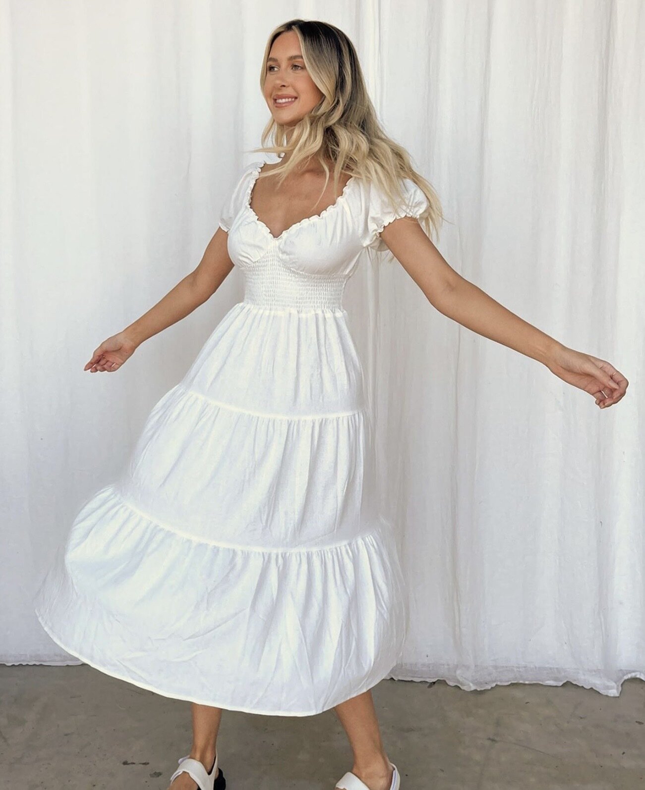 Pinot Grigio Midi Dress – Size 8 | (BNWT)