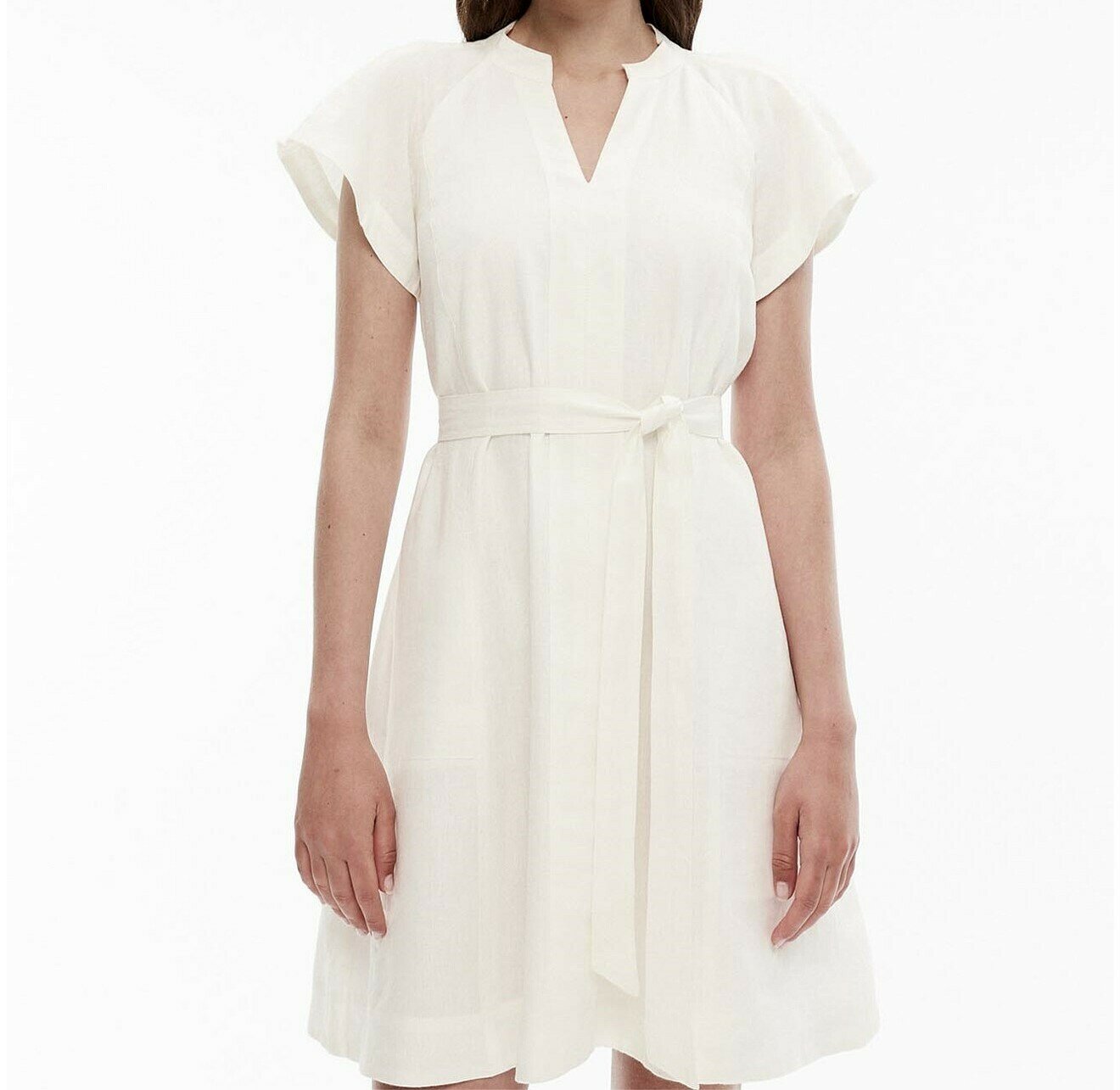 French Linen Raglan Sleeve Dress