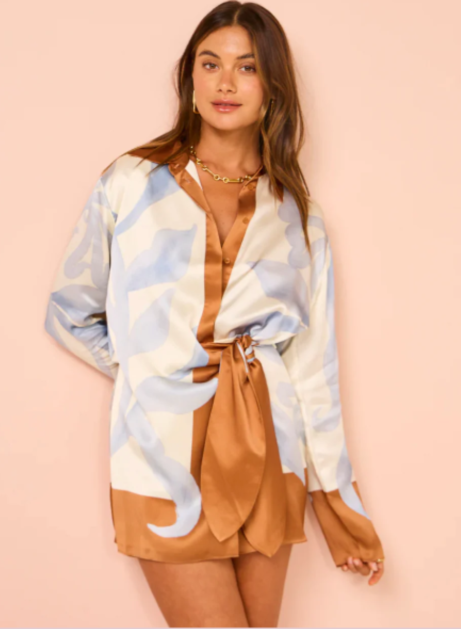 silk shirtdress 0/AU8/US4