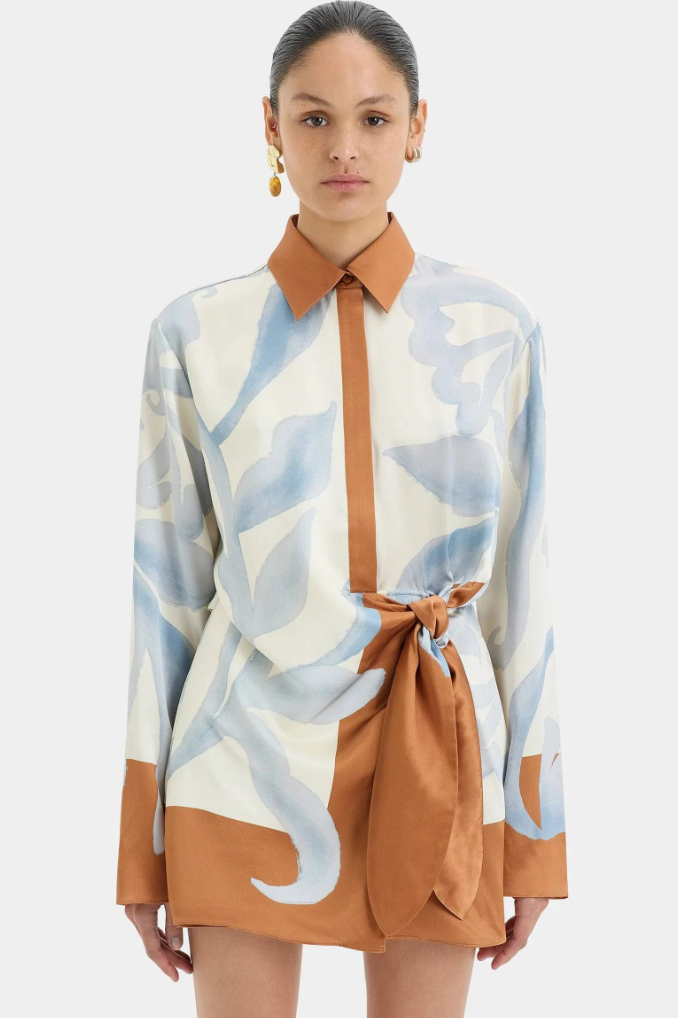 silk shirtdress 0/AU8/US4