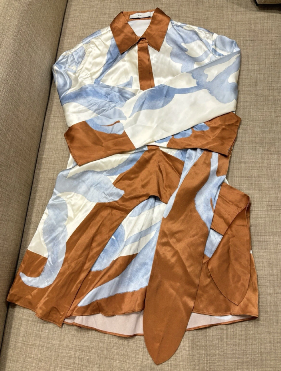 silk shirtdress 0/AU8/US4