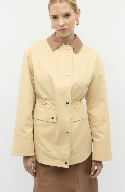 Contrast Collar Barn Jacket
