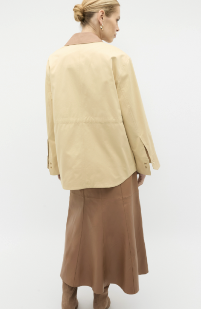 Contrast Collar Barn Jacket
