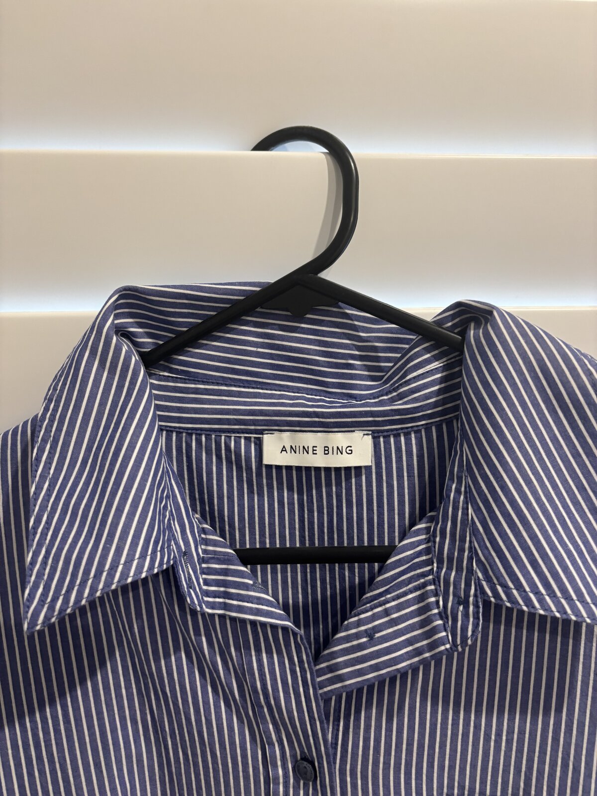 Mika Striped Curved-Hem Cotton-Poplin Shirt
