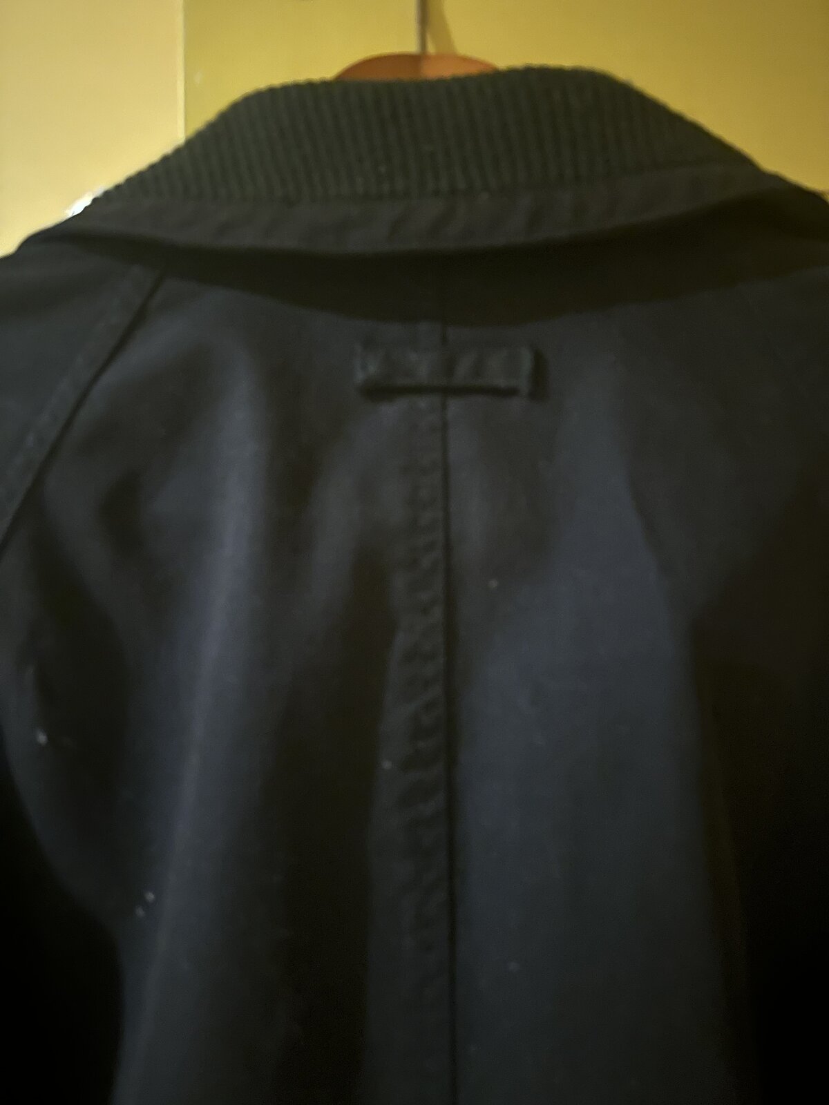 short black trench coat, L