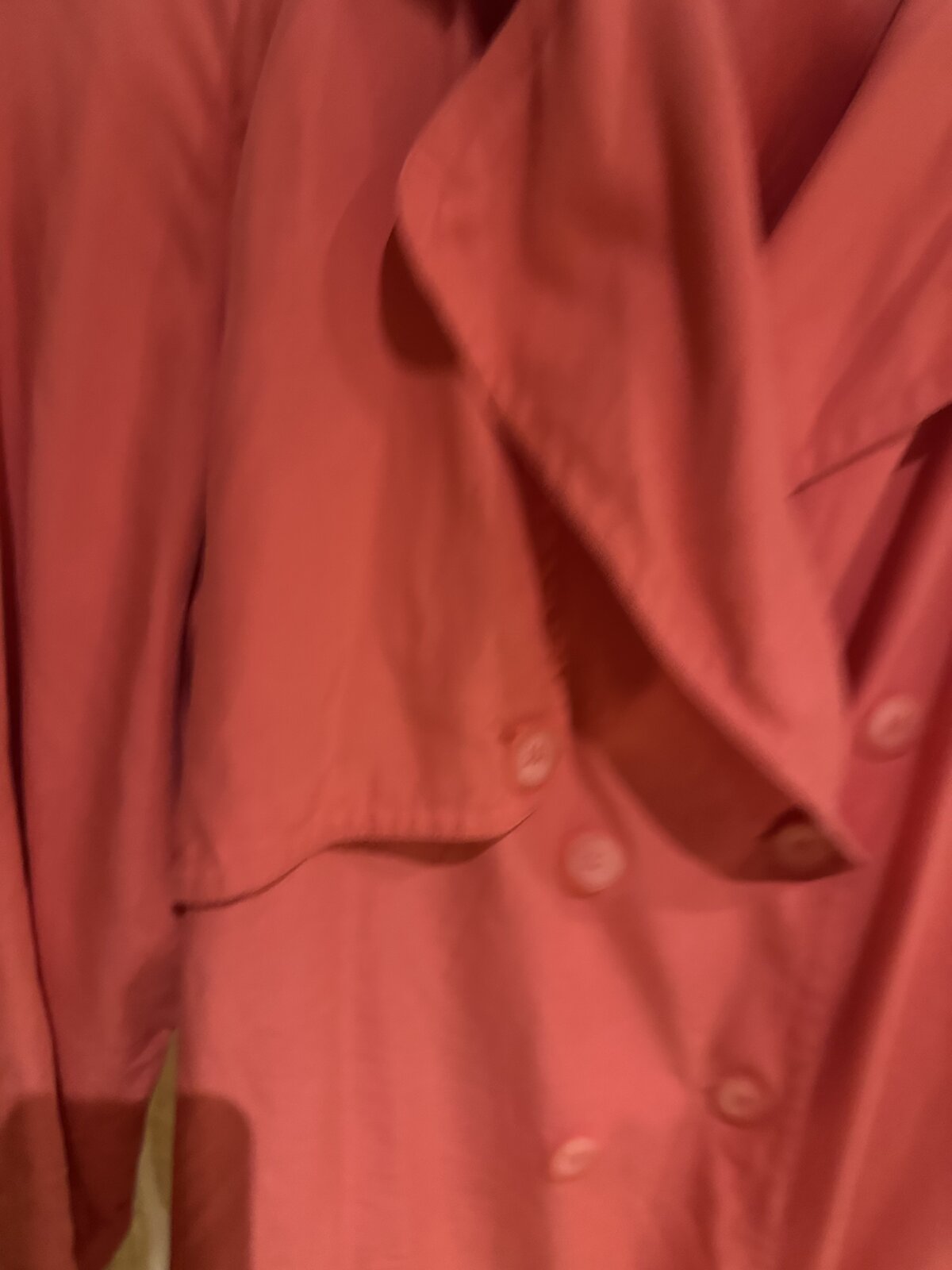 pink short trench coat, size 10