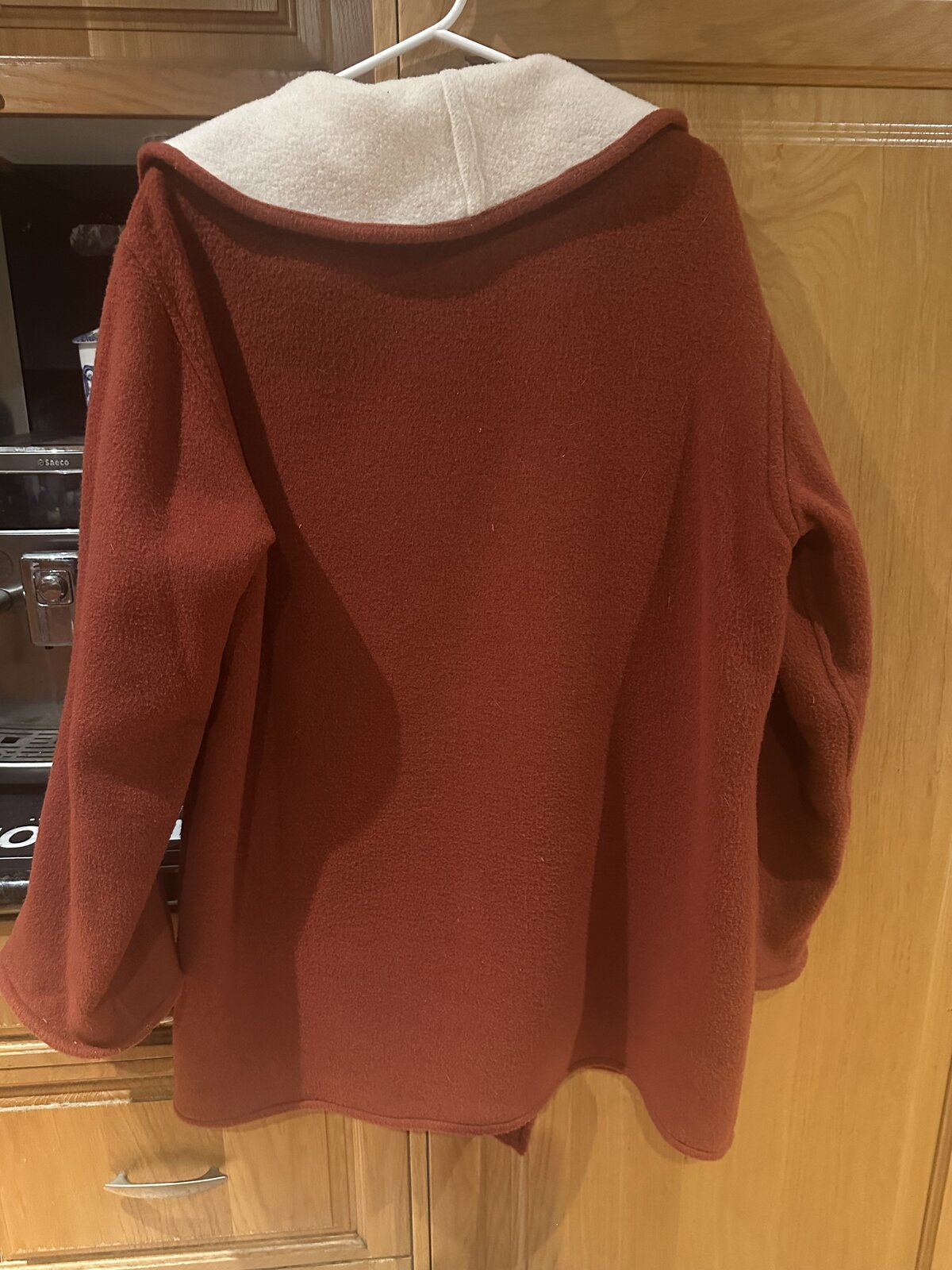 Soft, warm, synthetic/ wool, oversized coat size 16