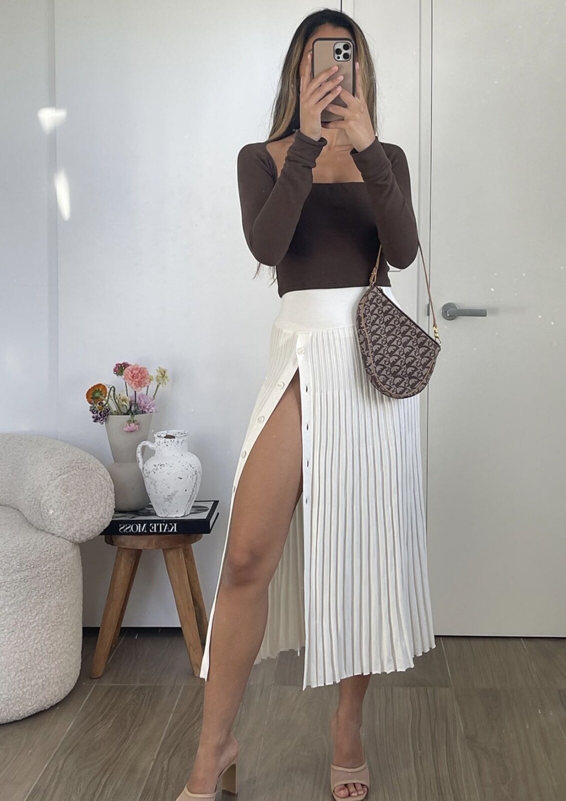  – Fall For You Pleated Midi Skirt | Size S | BNWOT