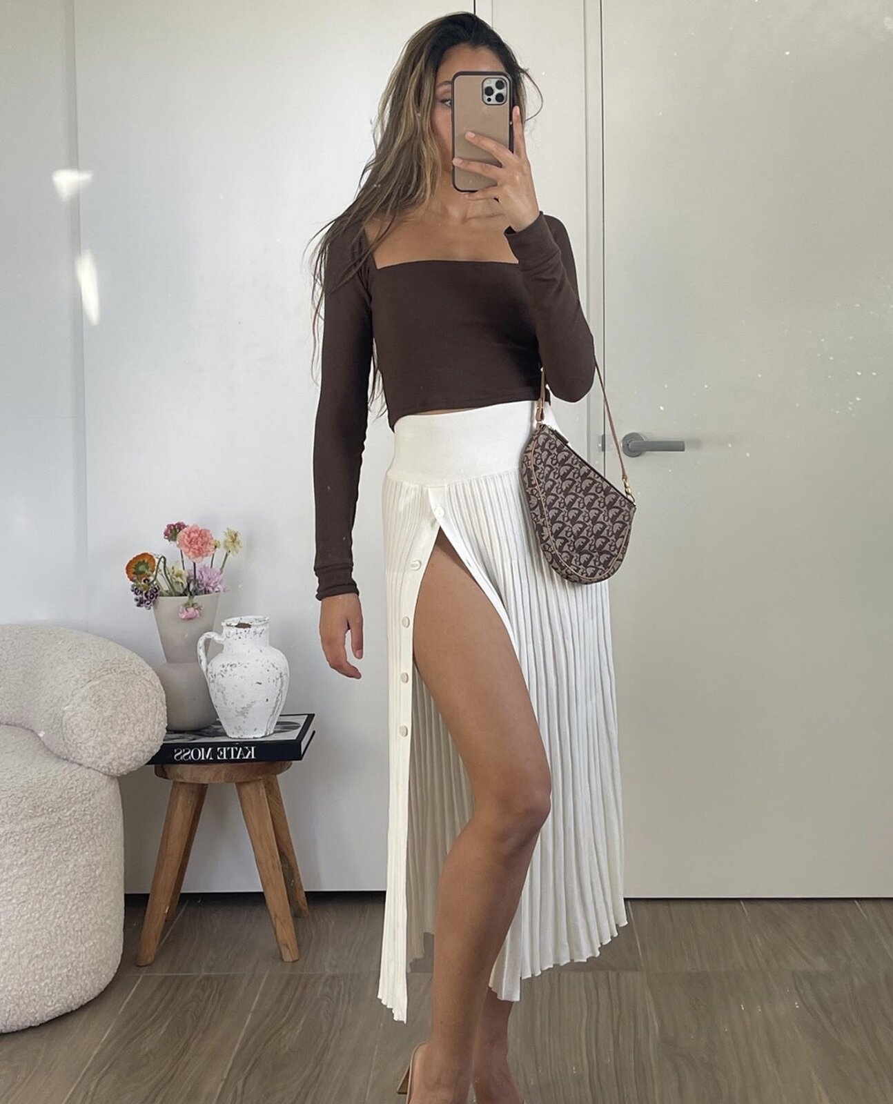  – Fall For You Pleated Midi Skirt | Size S | BNWOT