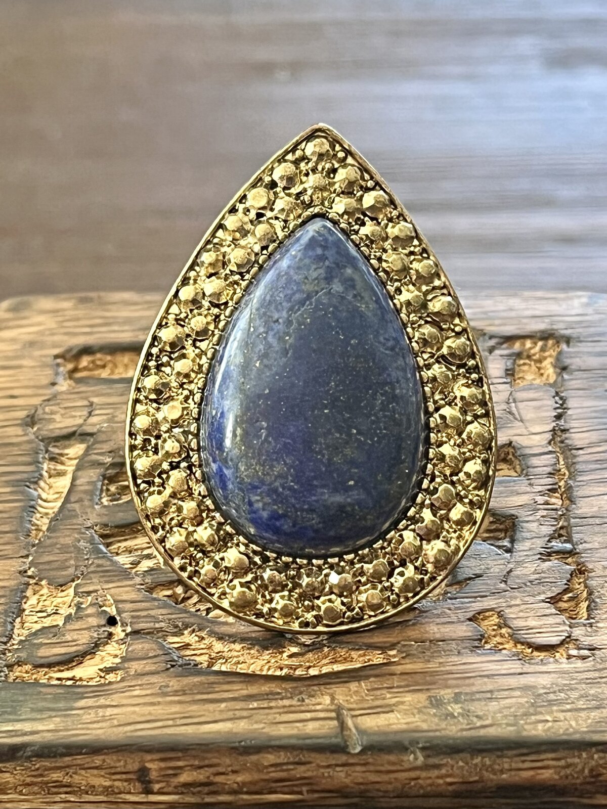 LAPIS BOHEMIAN BARDOT RING IN GOLD