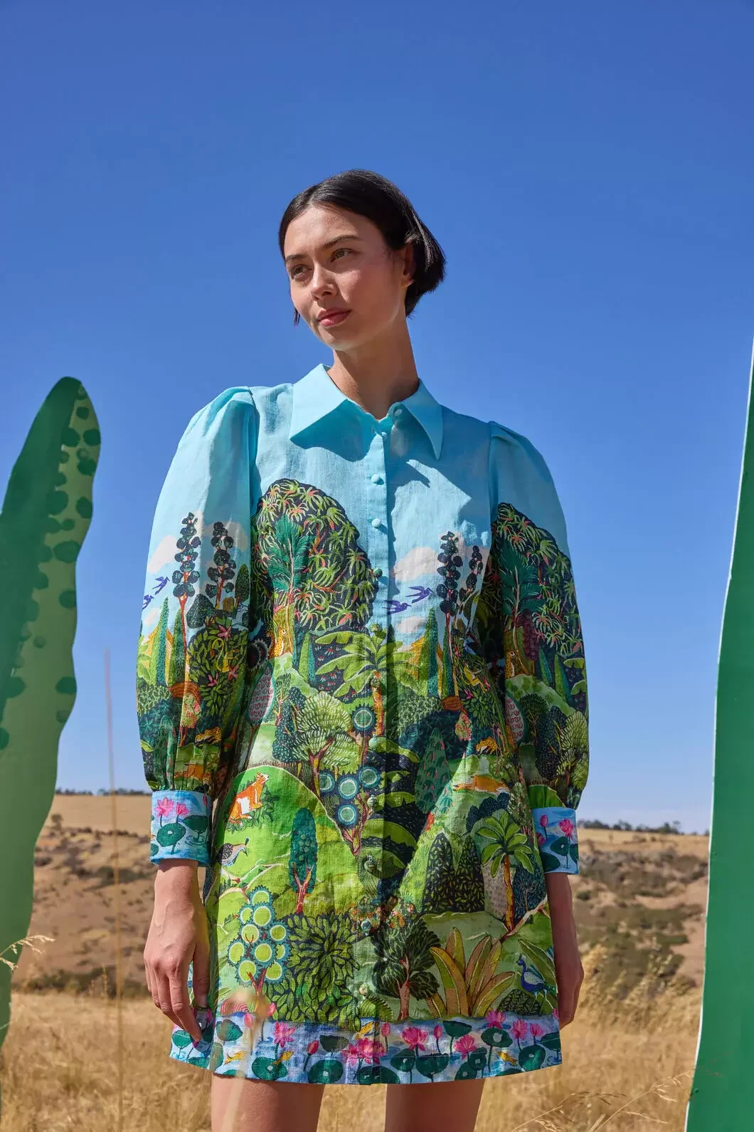 Royal Garden Shirt Dress