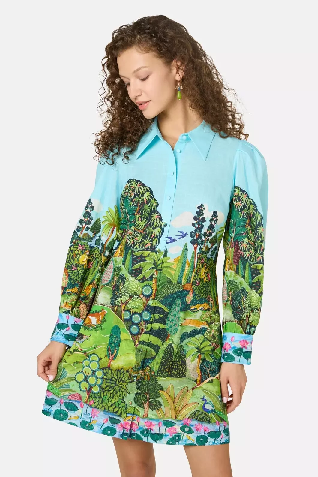 Royal Garden Shirt Dress