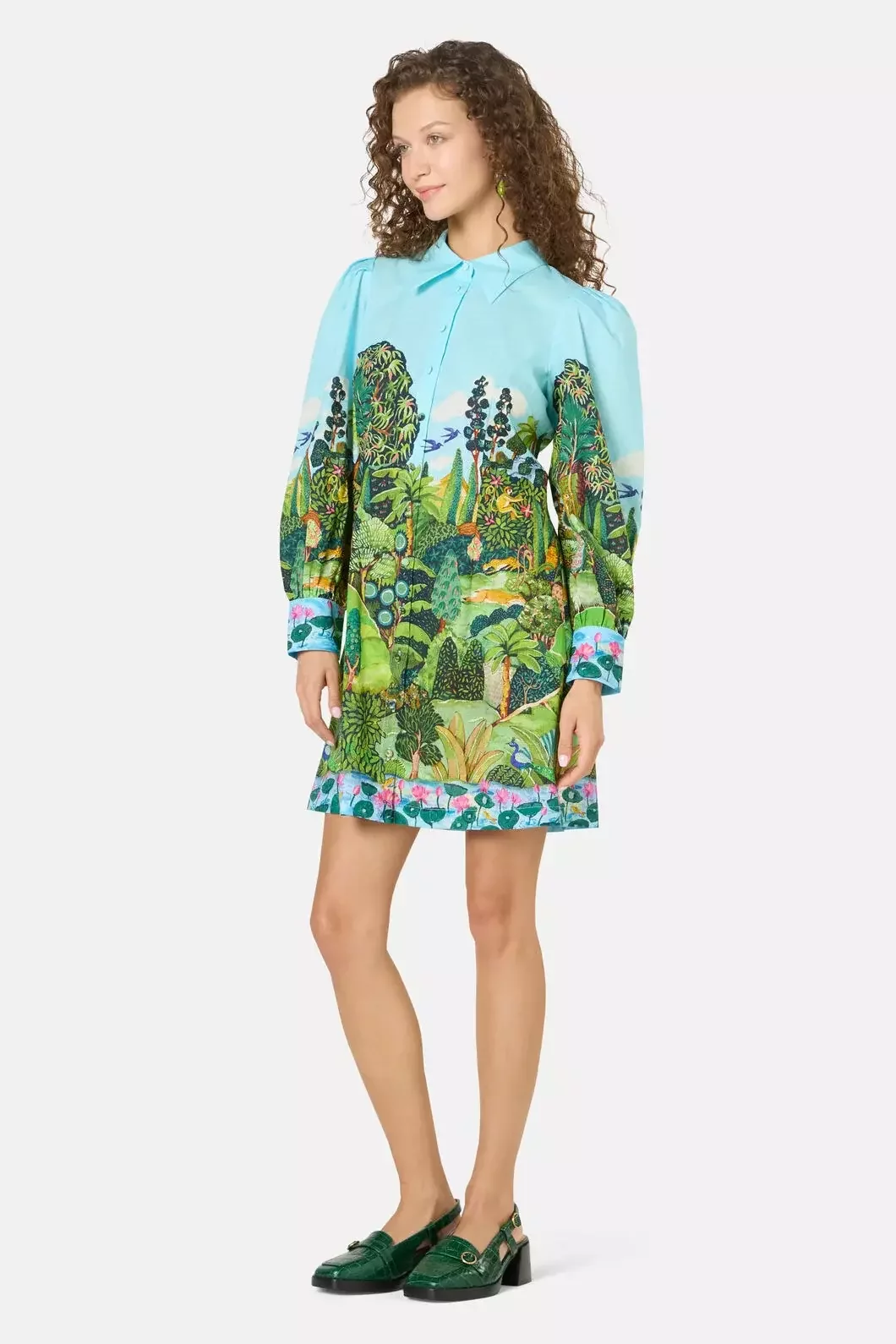 Royal Garden Shirt Dress