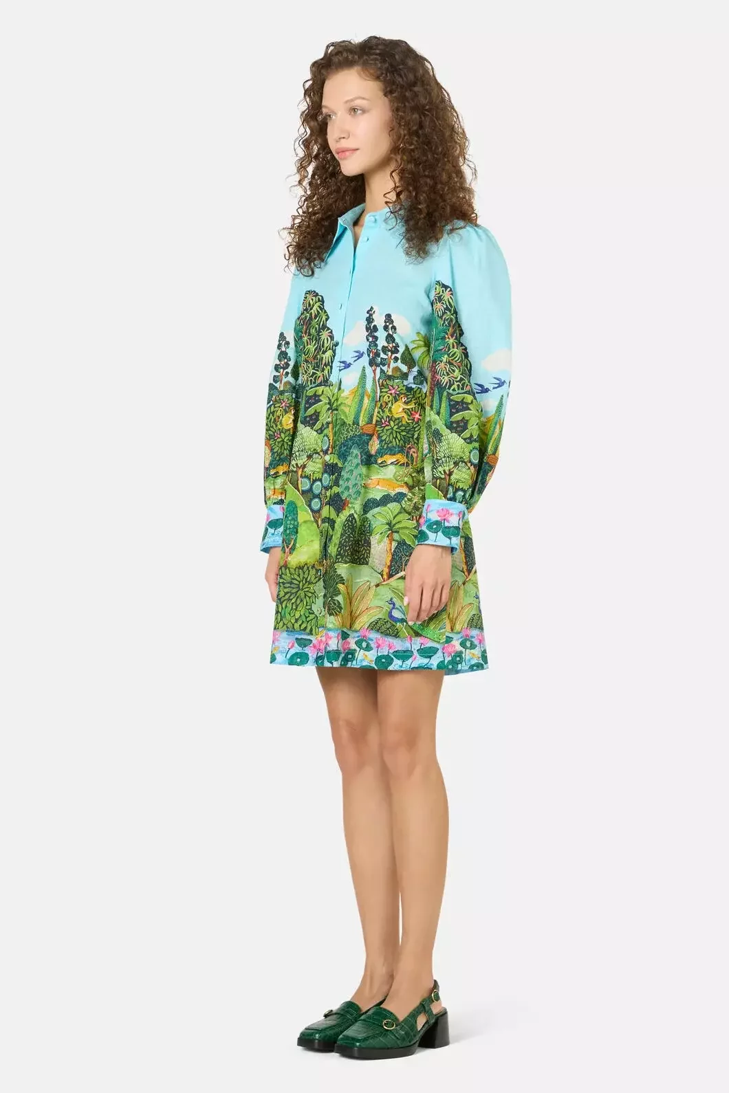 Royal Garden Shirt Dress