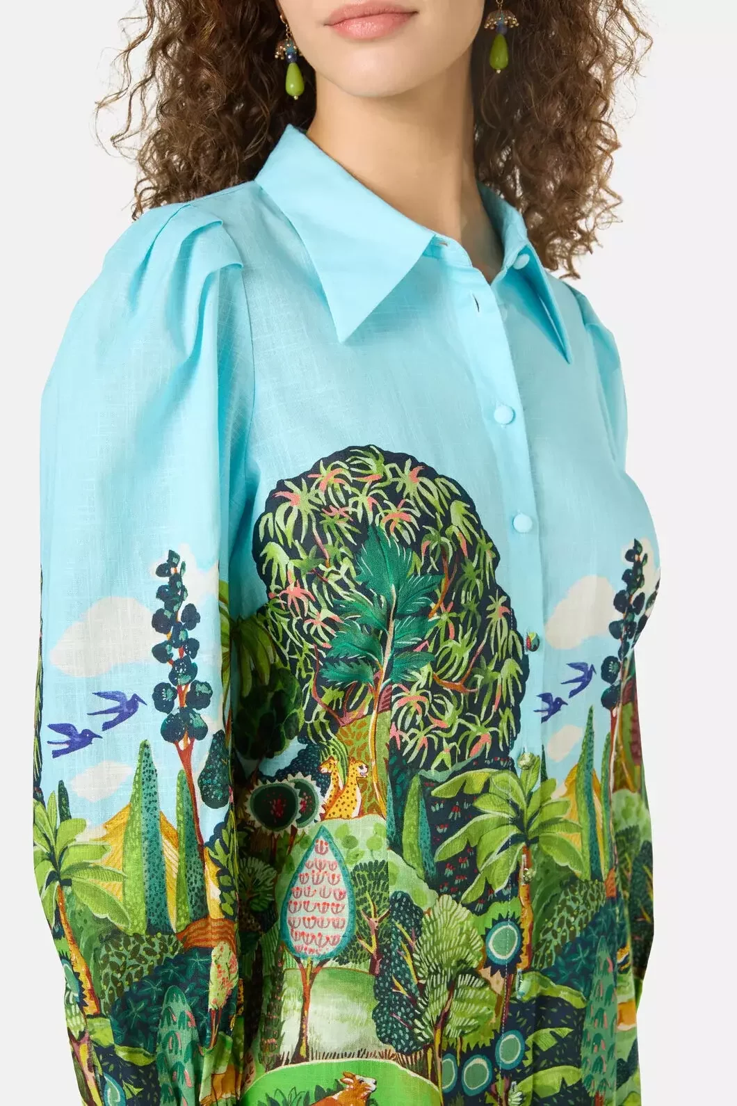 Royal Garden Shirt Dress