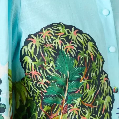 Royal Garden Shirt Dress