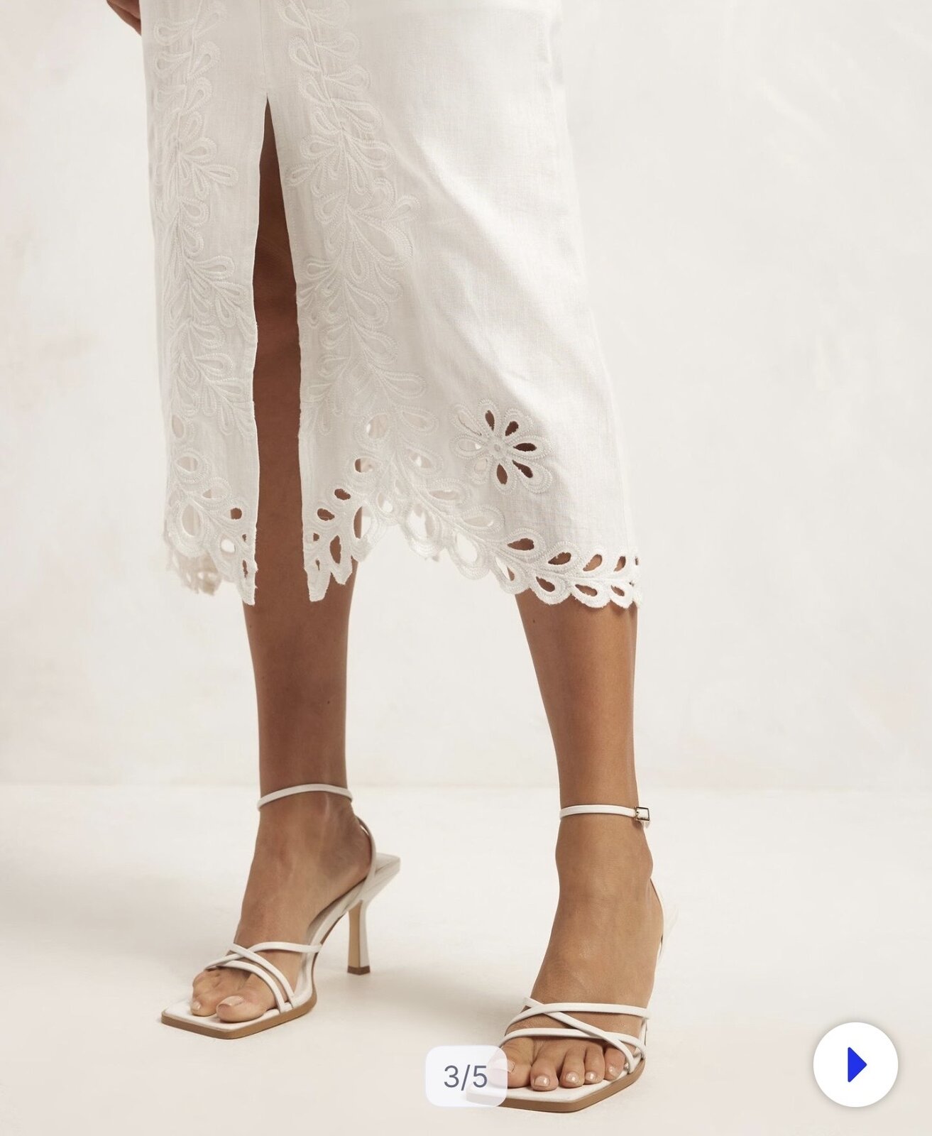 Organic Cotton Linen Blend Midi Skirt | Size AU 10 | BNWT