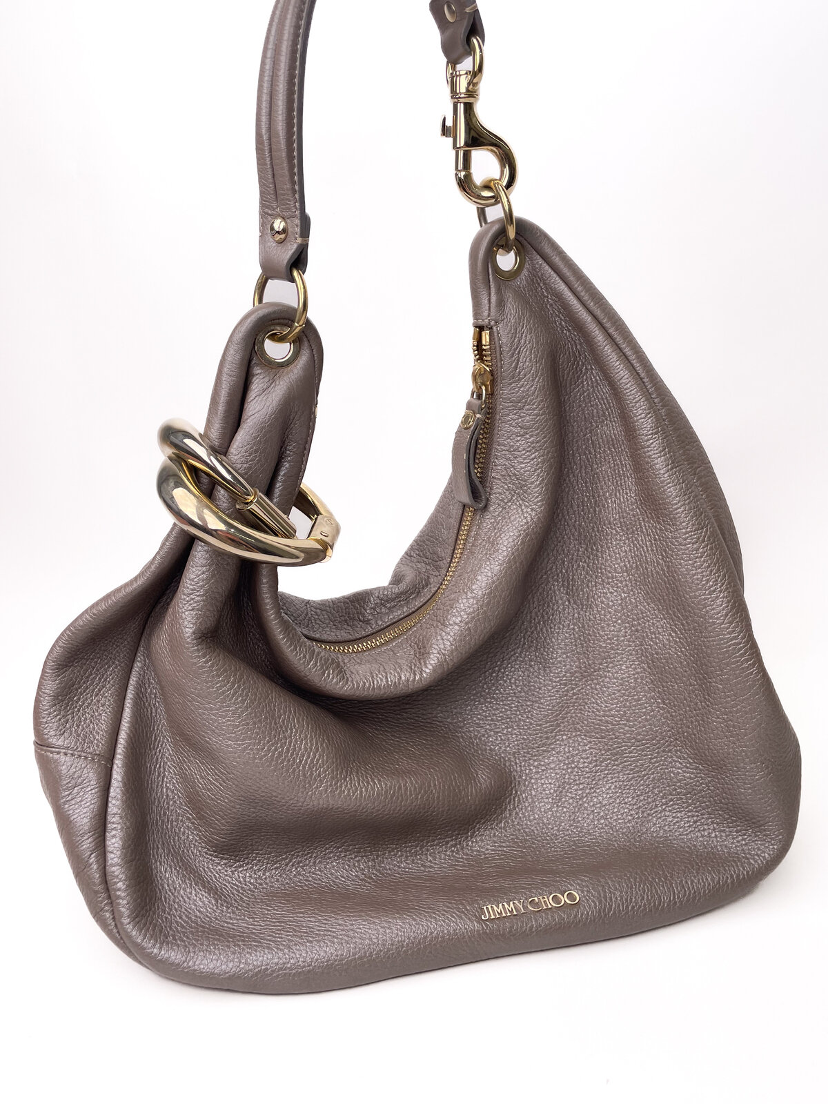 Metallic Grey/Brown Shoulder Bag