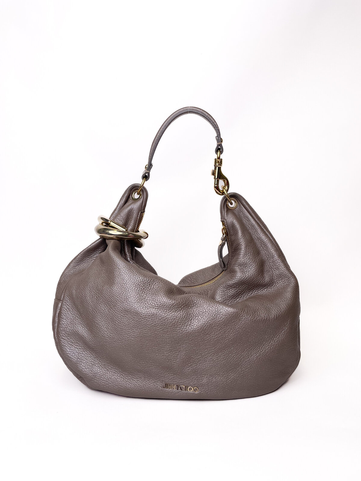 Metallic Grey/Brown Shoulder Bag