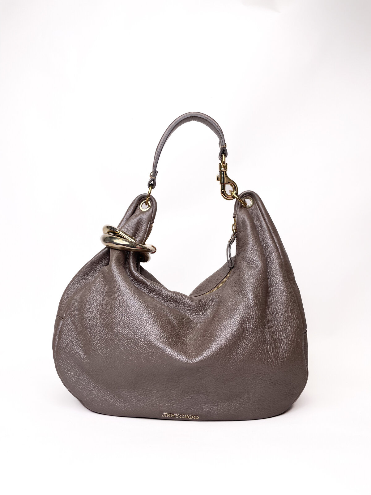 Metallic Grey/Brown Shoulder Bag