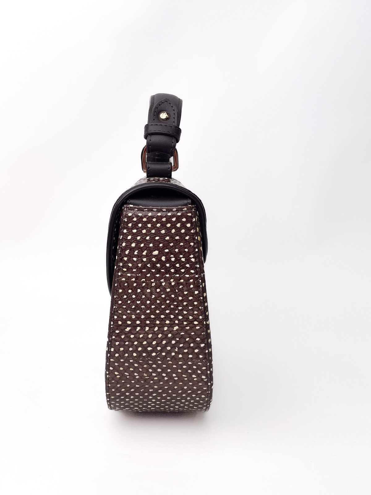 Aspinal Snakeskin Like Brown Cross Body Bag