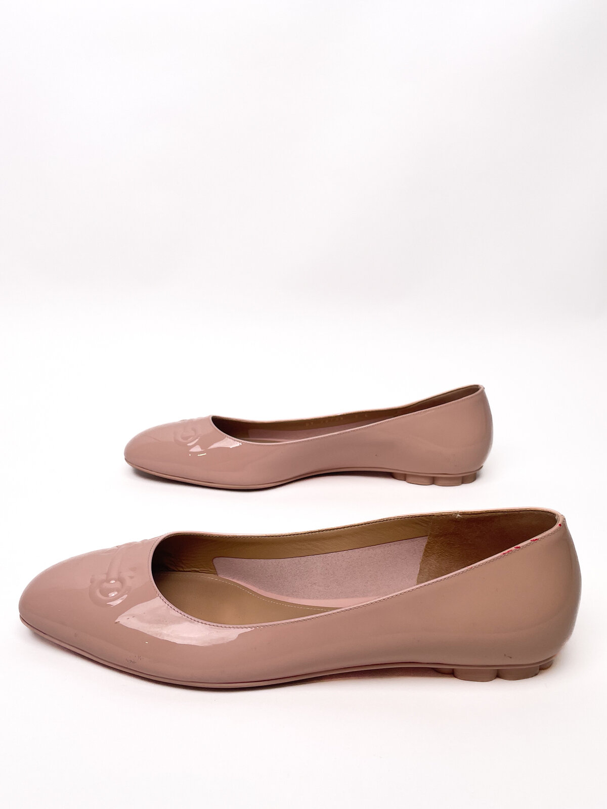 Patent Nude Pink Ballet Flats