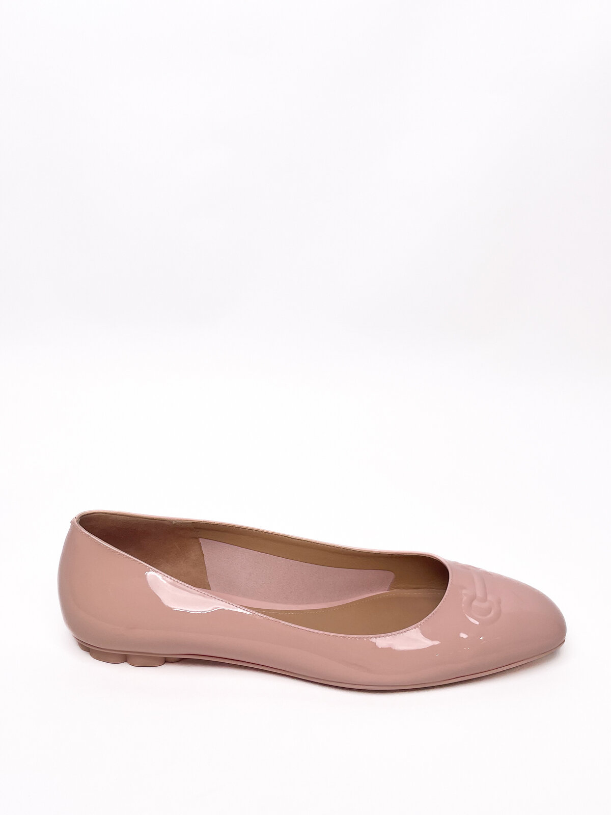 Patent Nude Pink Ballet Flats