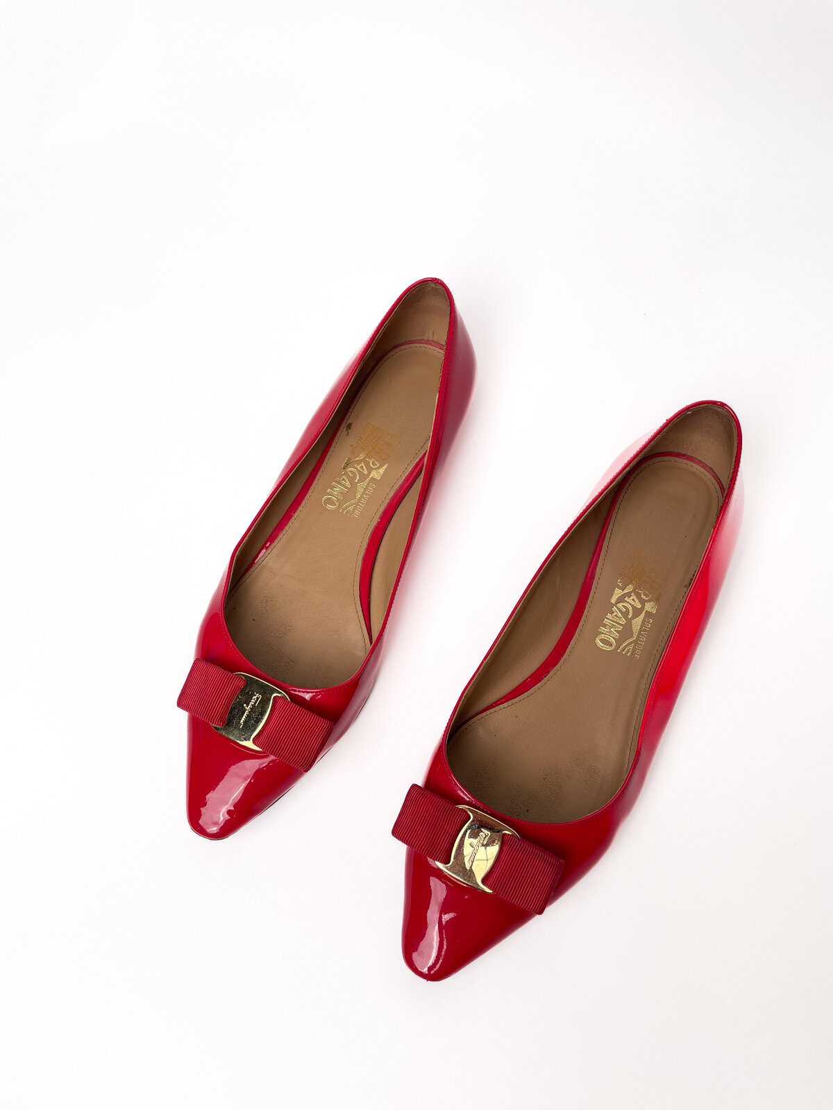 Red Patent Flats