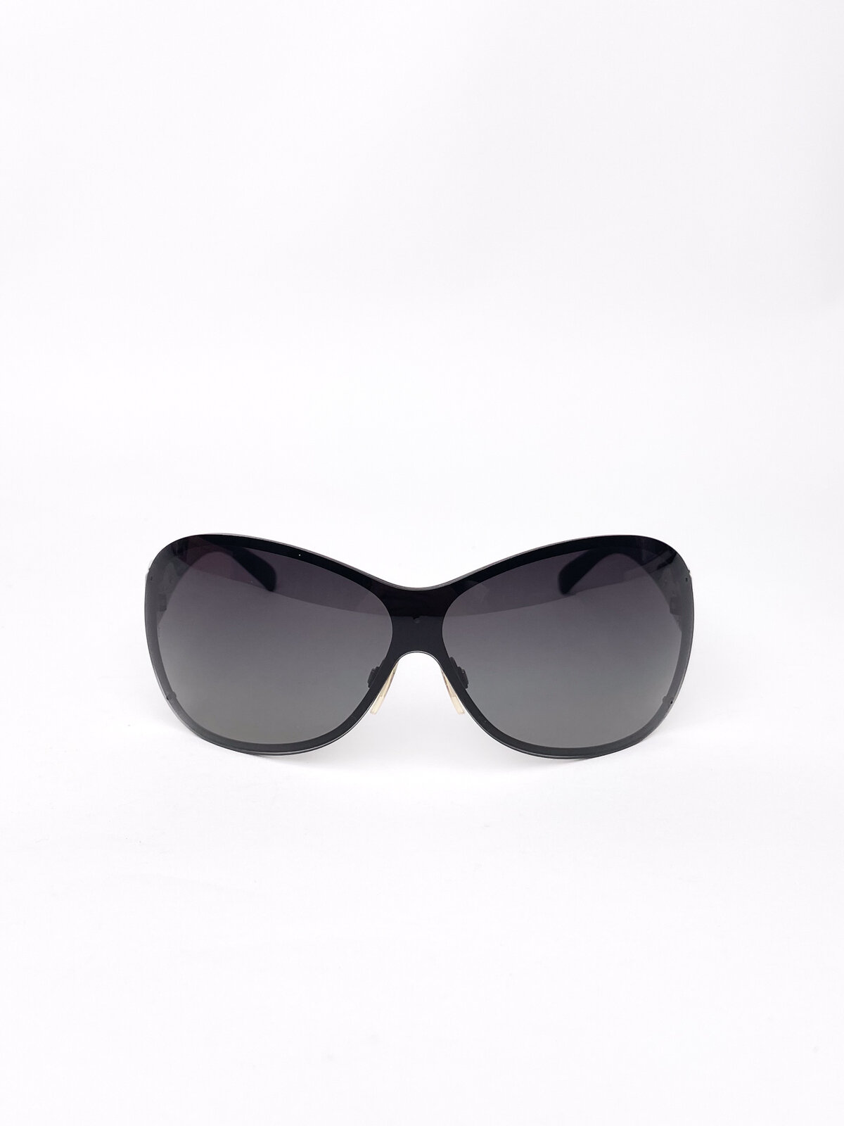 Black Sunglasses w/ Silver Hardware