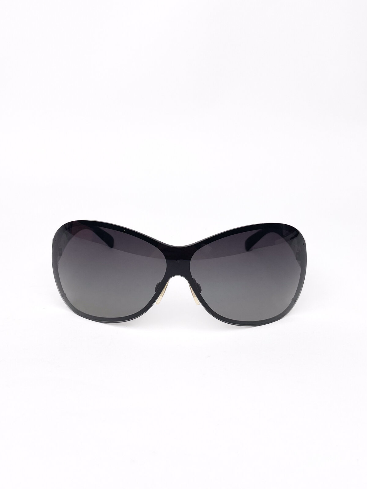 Black Sunglasses w/ Silver Hardware