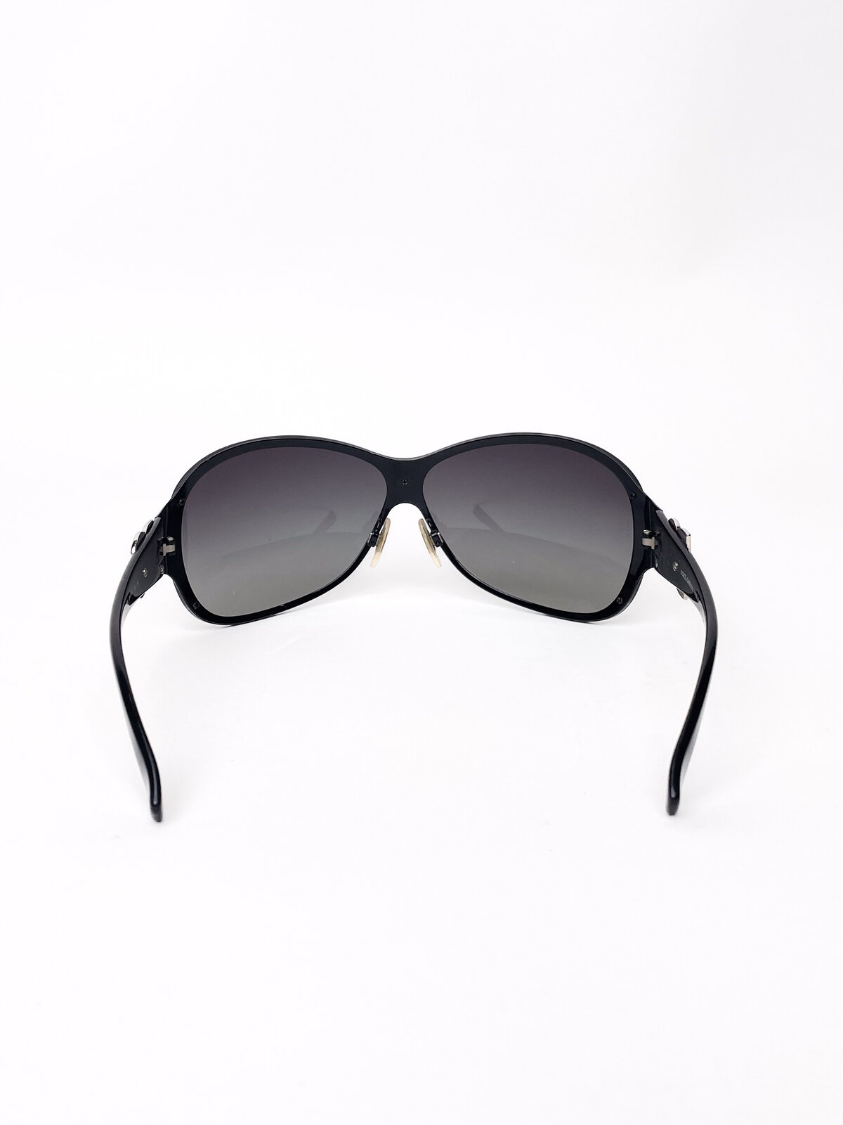 Black Sunglasses w/ Silver Hardware