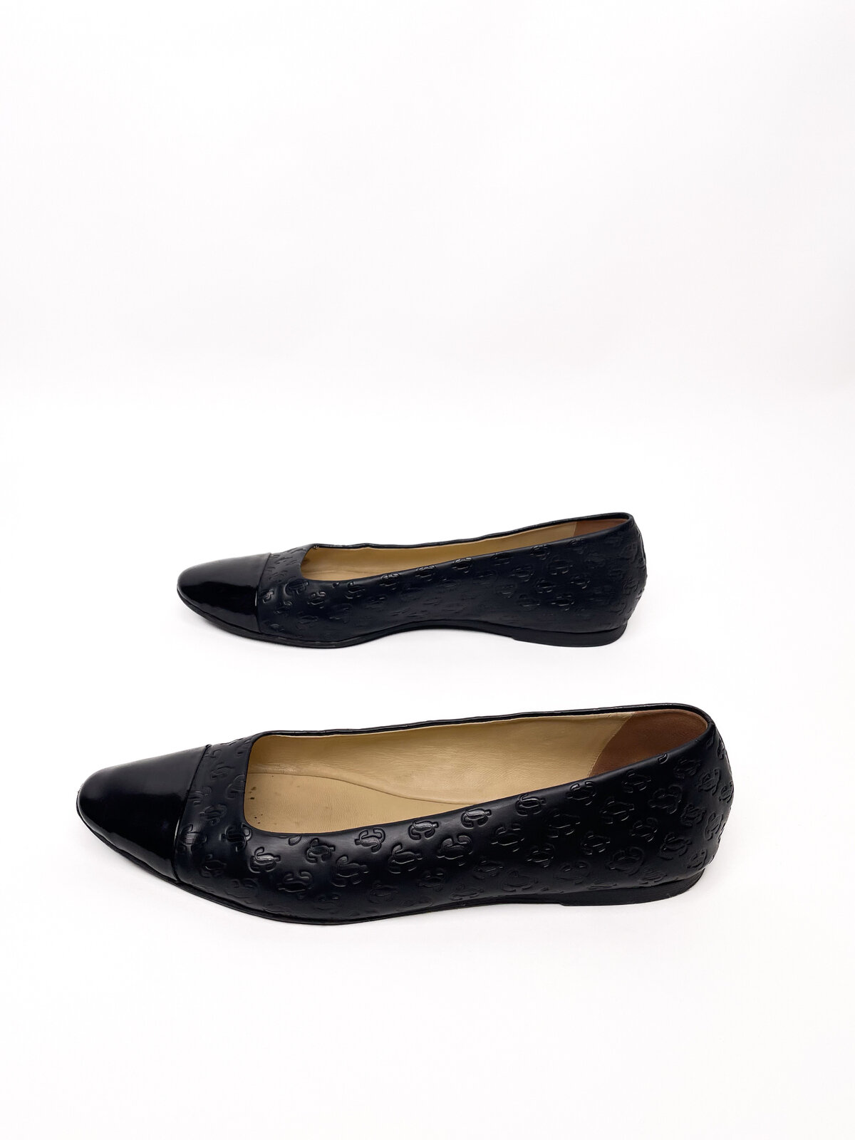 Black Patent / Leather Flats
