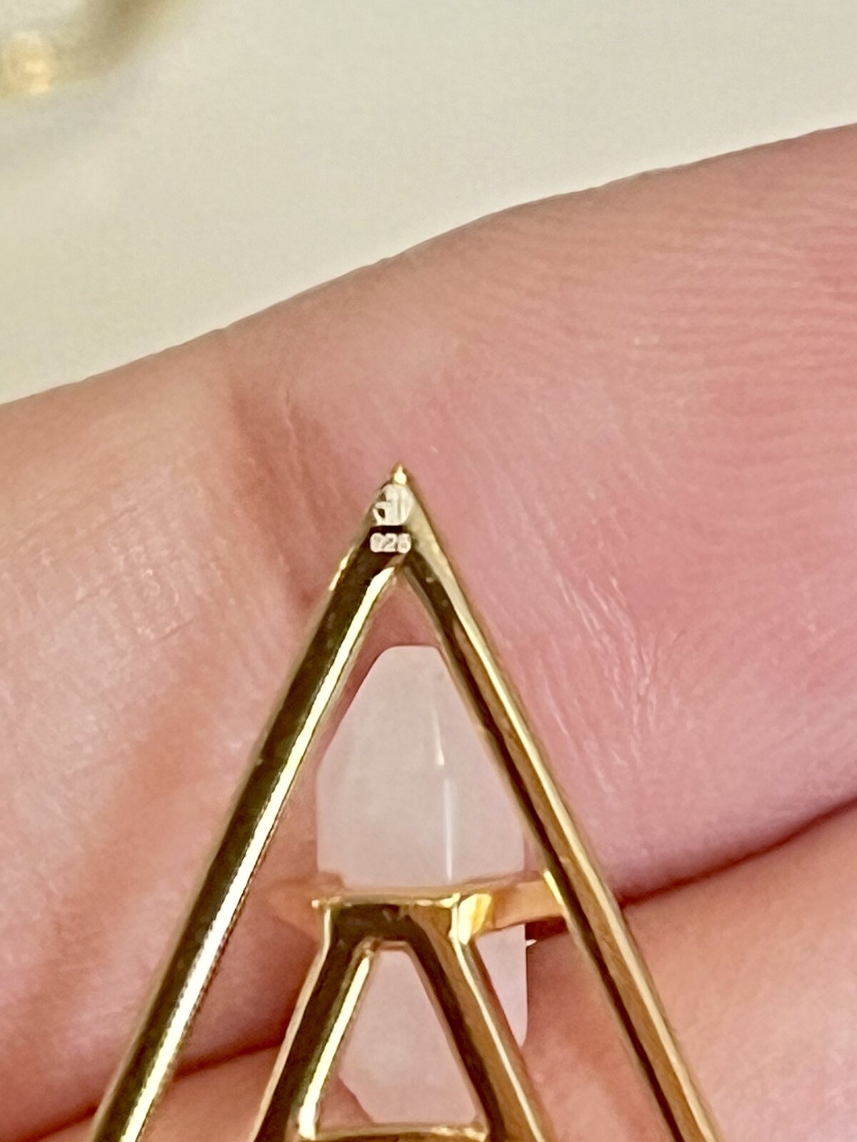 PARISIAN DUSK EARRINGS 14K GOLD VERMEIL WITH ROSE QUARTZ 