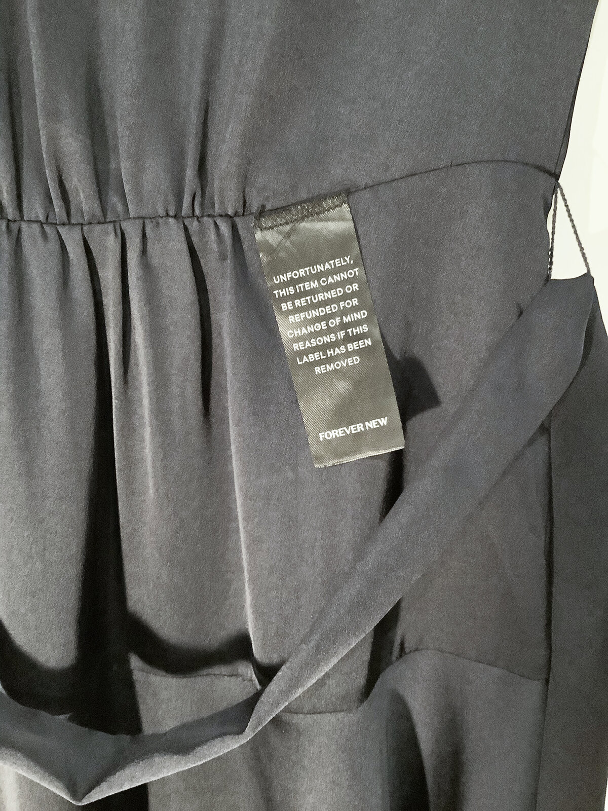 Emerson Flutter Sleeve Satin Mini Dress (Navy) – Size 8 – NWT