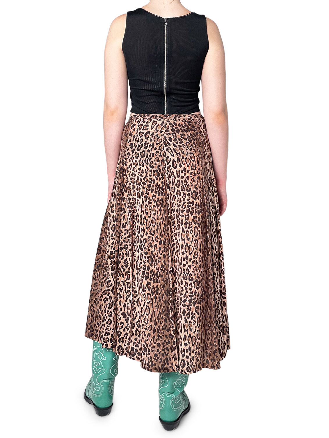 Gold And Black animal Print Skirt