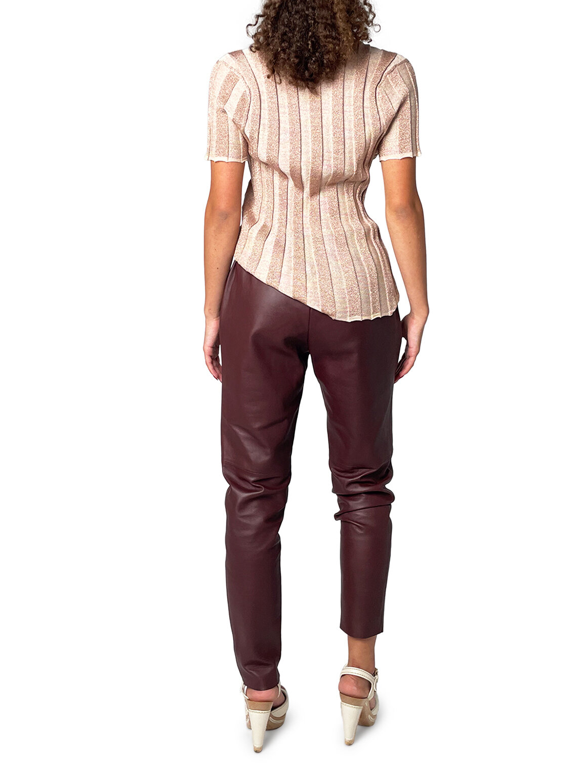 Silk and Lurex Knit Tee