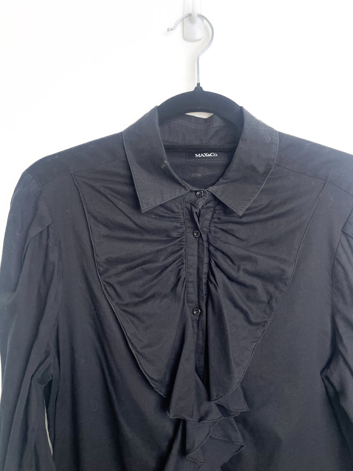 Long Sleeve Black Cotton Shirt