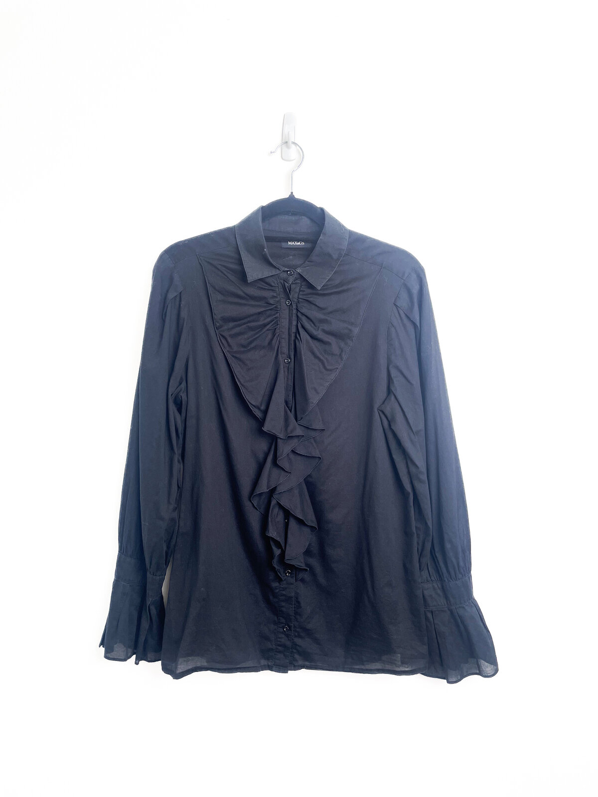 Long Sleeve Black Cotton Shirt