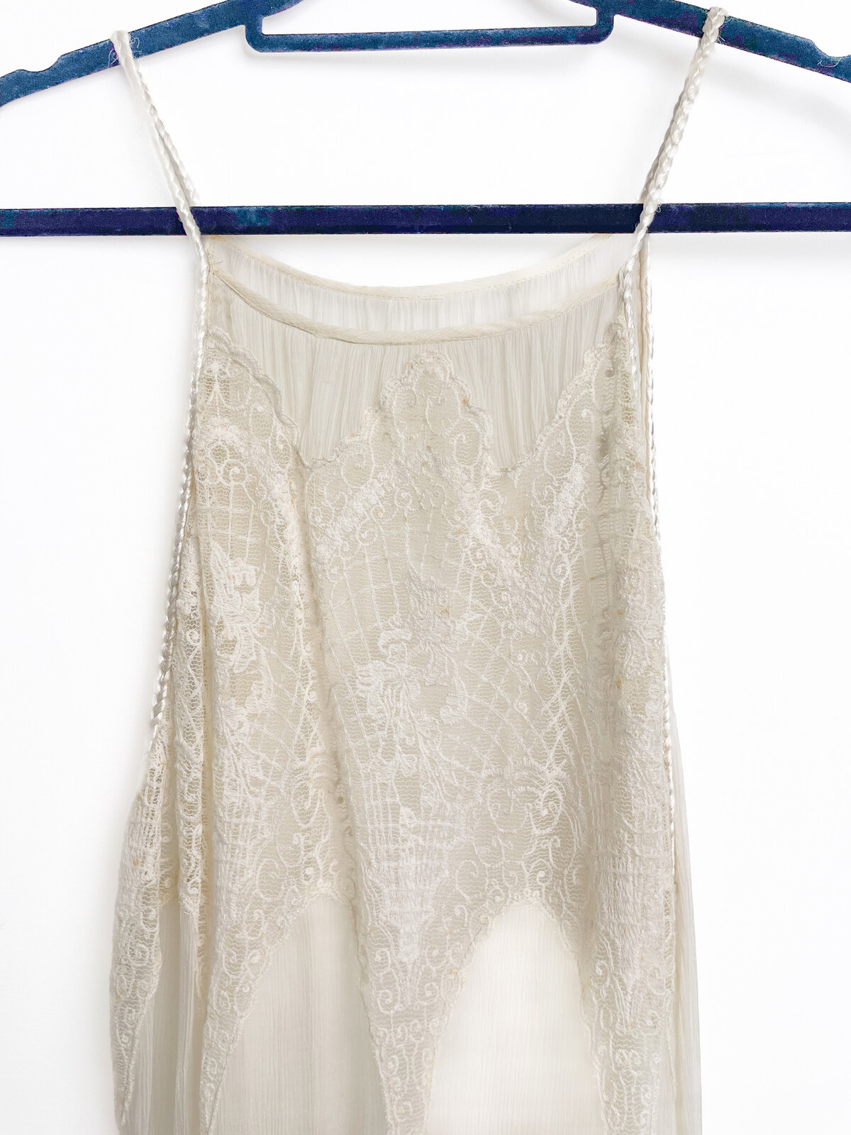 White Sheer Lace Slip Dress