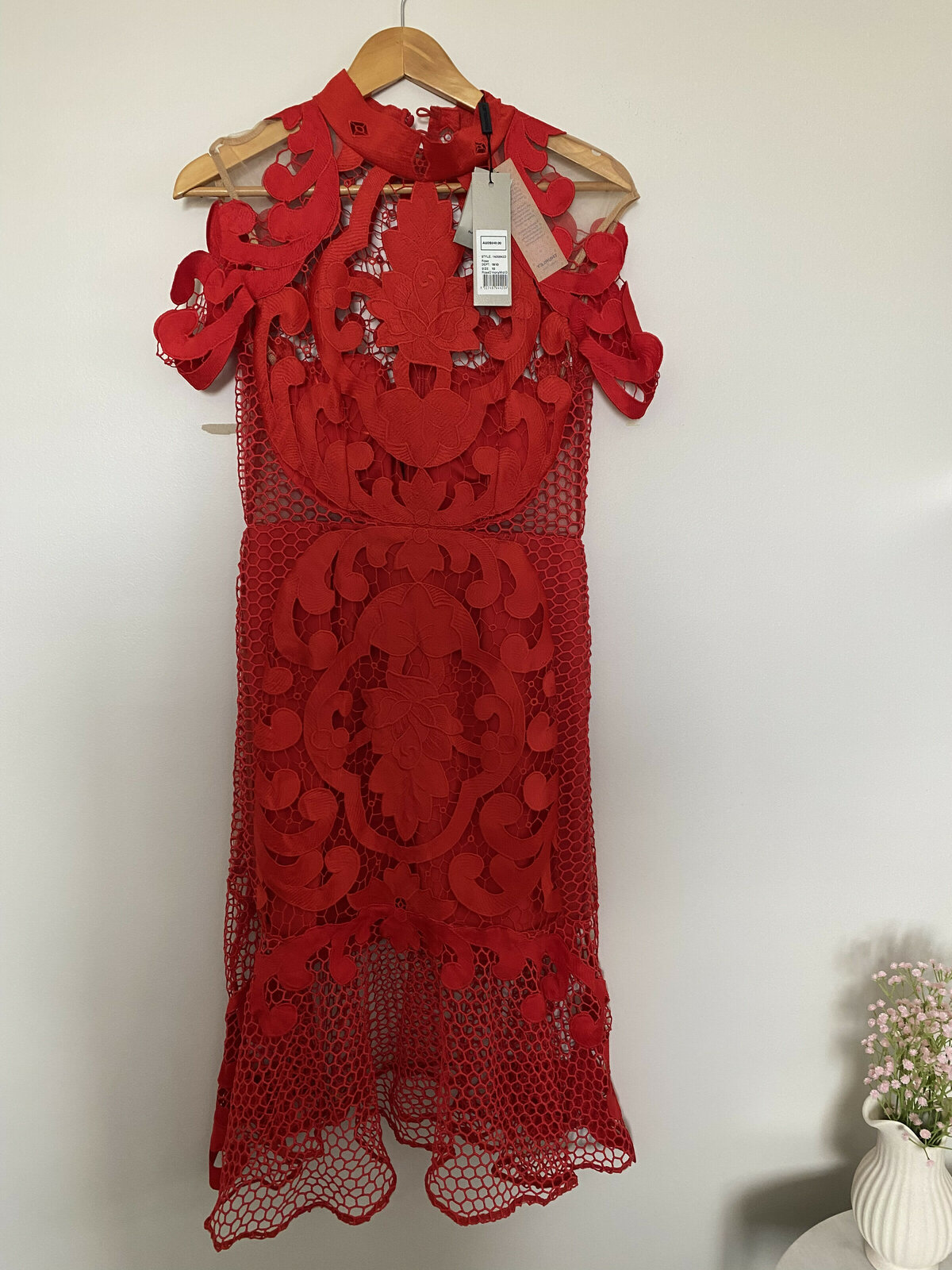 Rose Ceremony Midi Dress Size 10 New 