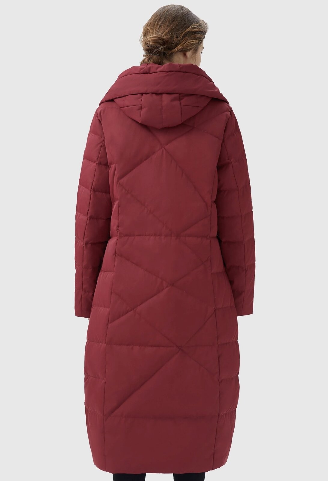 Long Maxi Down Coat with Hood