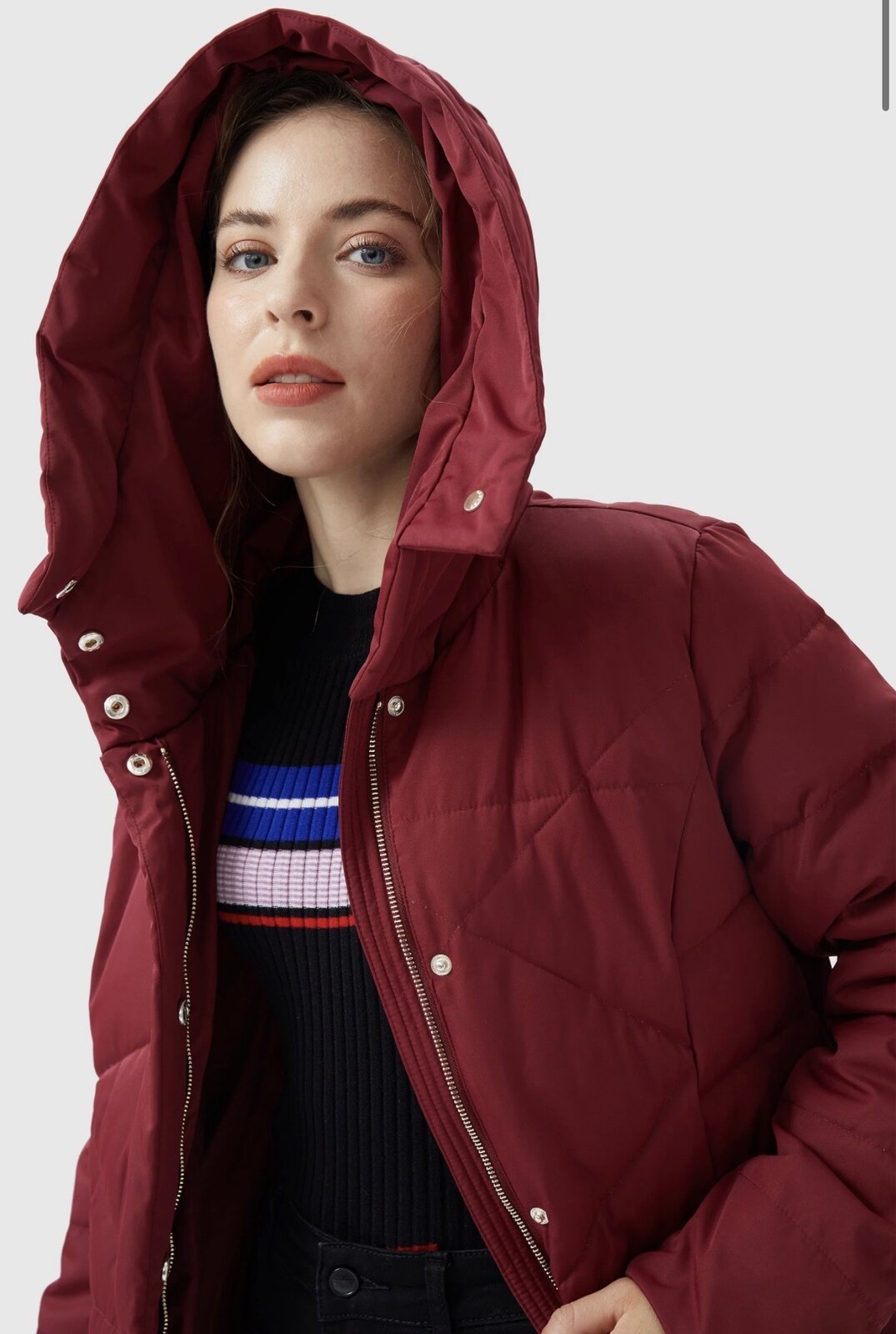 Long Maxi Down Coat with Hood