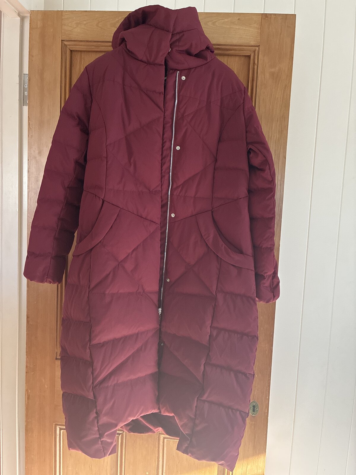 Long Maxi Down Coat with Hood